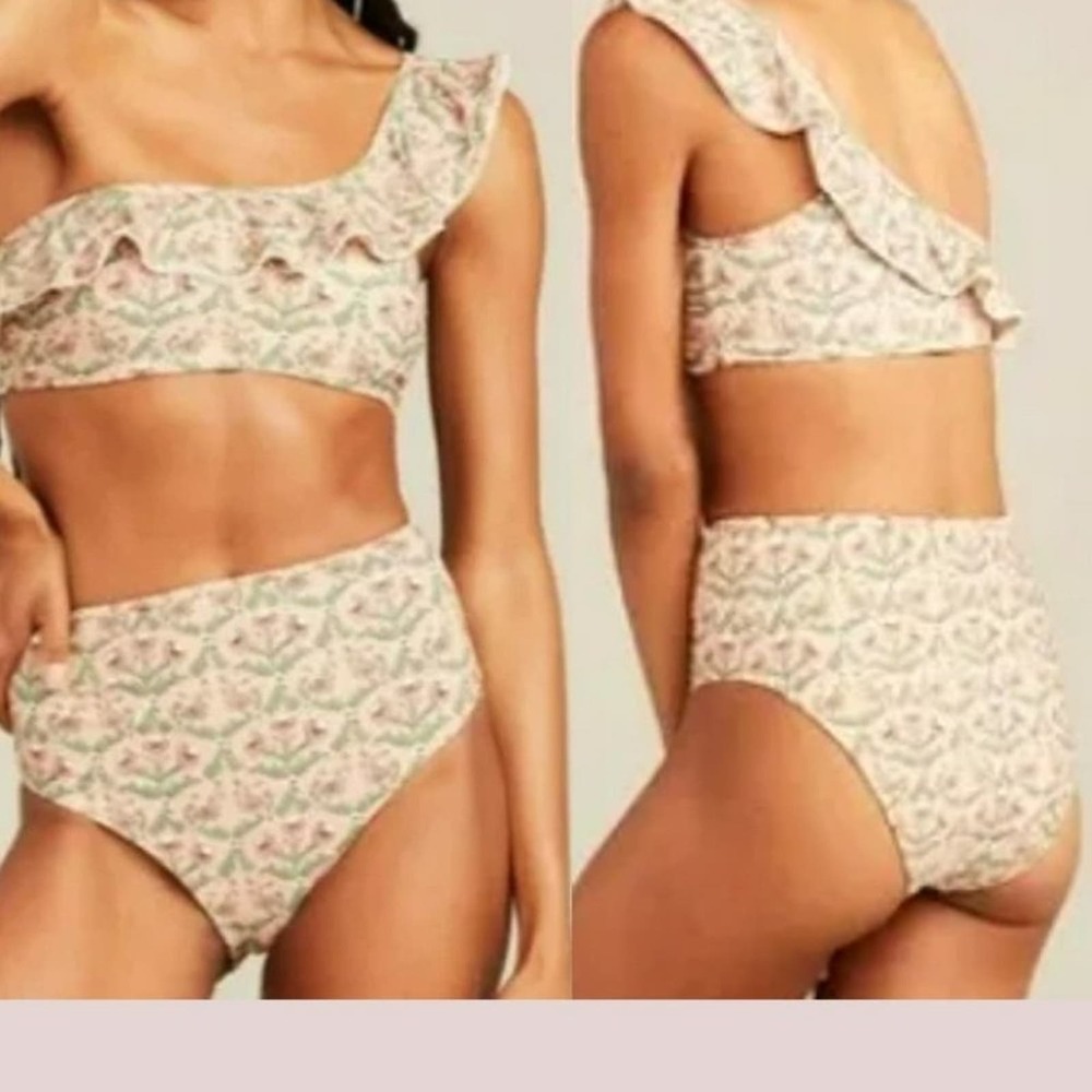 NWT Roberta Roller Rabbit Women's Hampton Haigh Waist Bikini Bottom Size XS